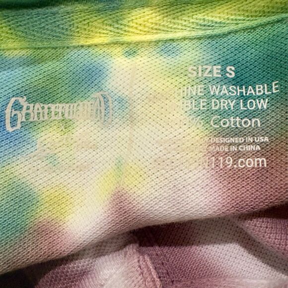 Grateful Dead x Section 119 Shirt Tie Dye Polo Dancing Bear Logo Mens Small - Picture 4 of 7